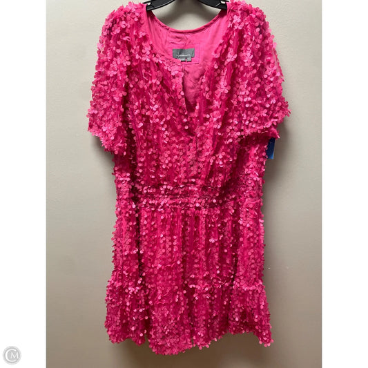 Dress Casual Short By Anthropologie In Pink, Size: 3x