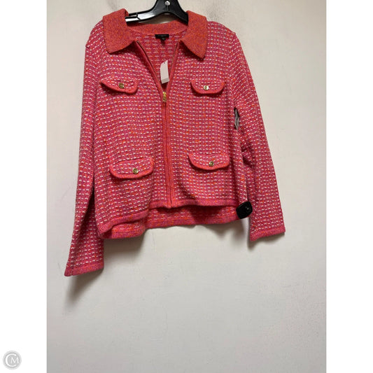 Cardigan By Talbots In Orange & Pink, Size: Xlp