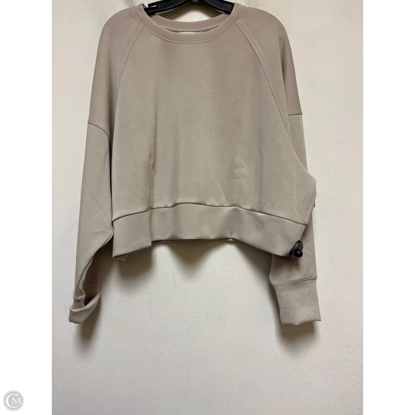 Athletic Sweatshirt Crewneck By Flx In Beige, Size: L