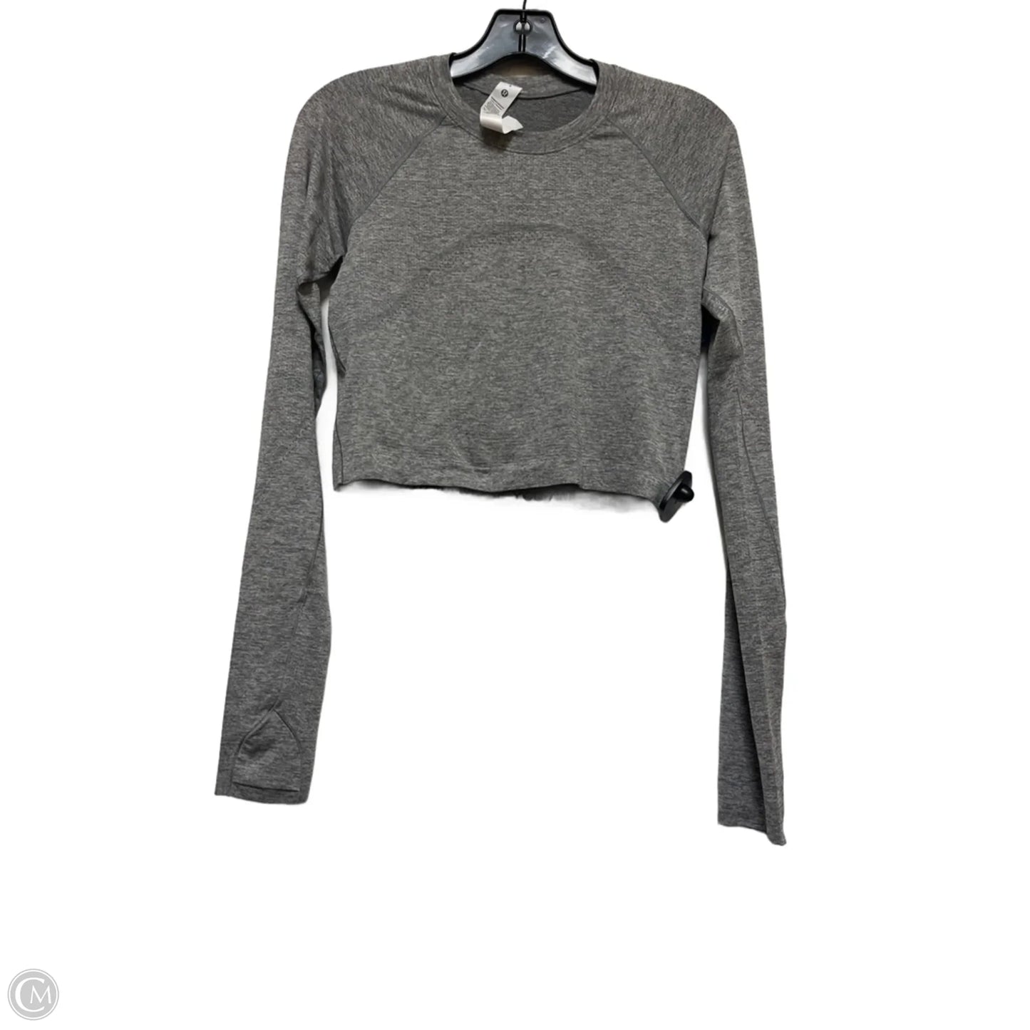 Athletic Top Long Sleeve Crewneck By Lululemon In Grey, Size: 8