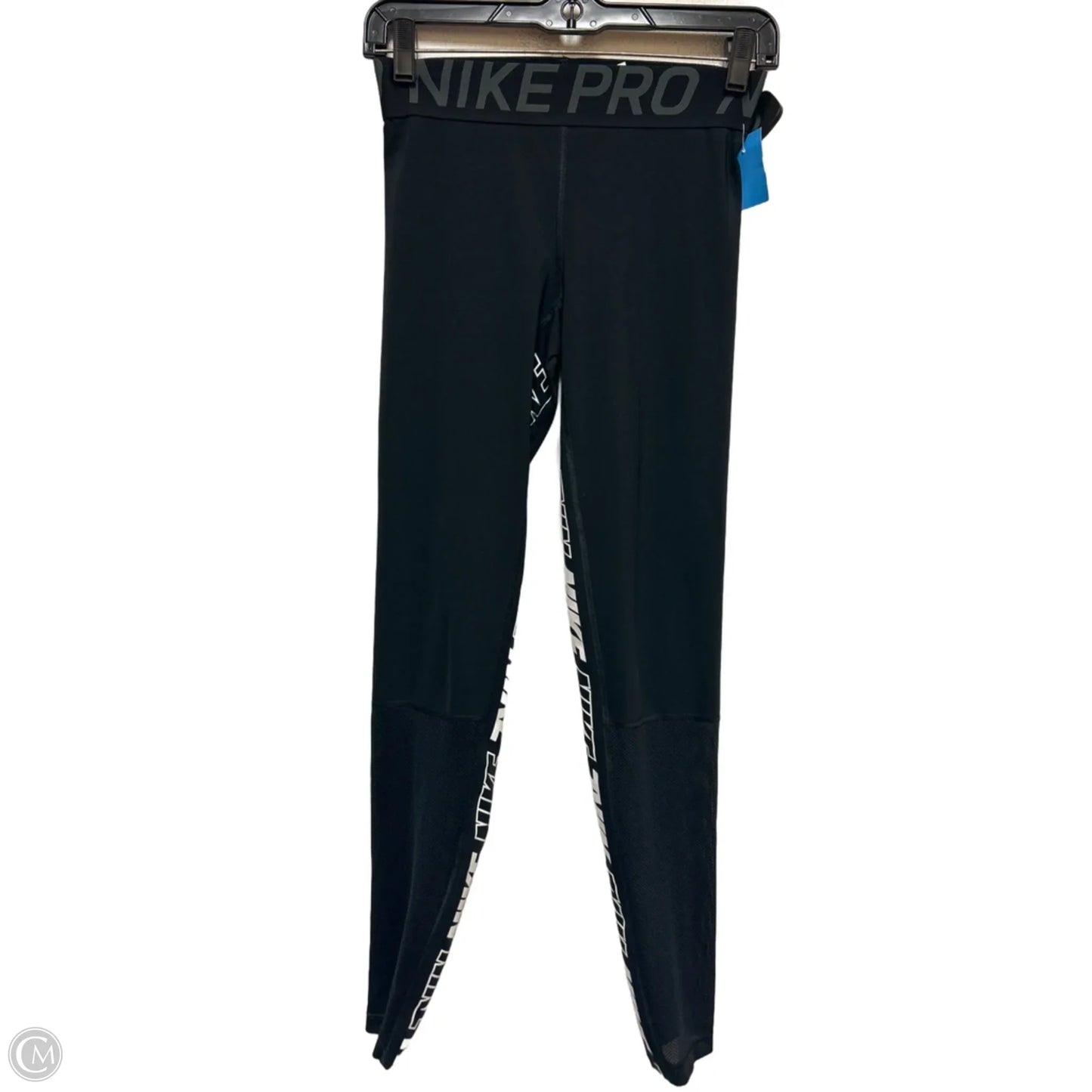 Athletic Leggings By Nike In Black & White, Size: S