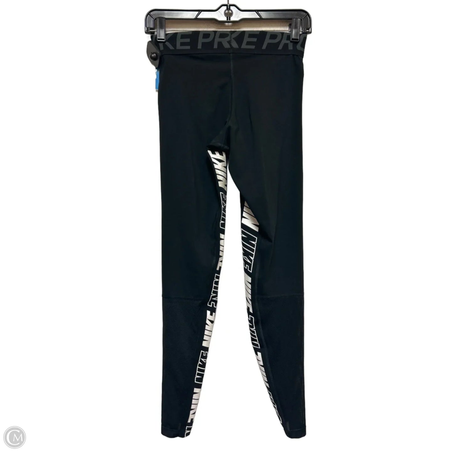 Athletic Leggings By Nike In Black & White, Size: S