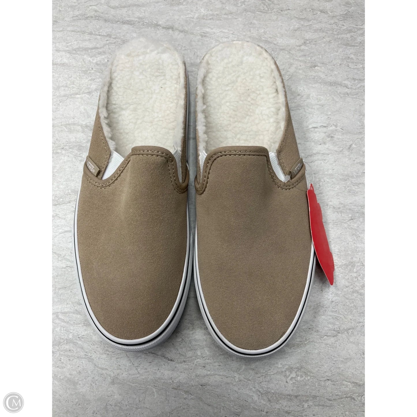 Shoes Flats By Vans In Tan, Size: 9