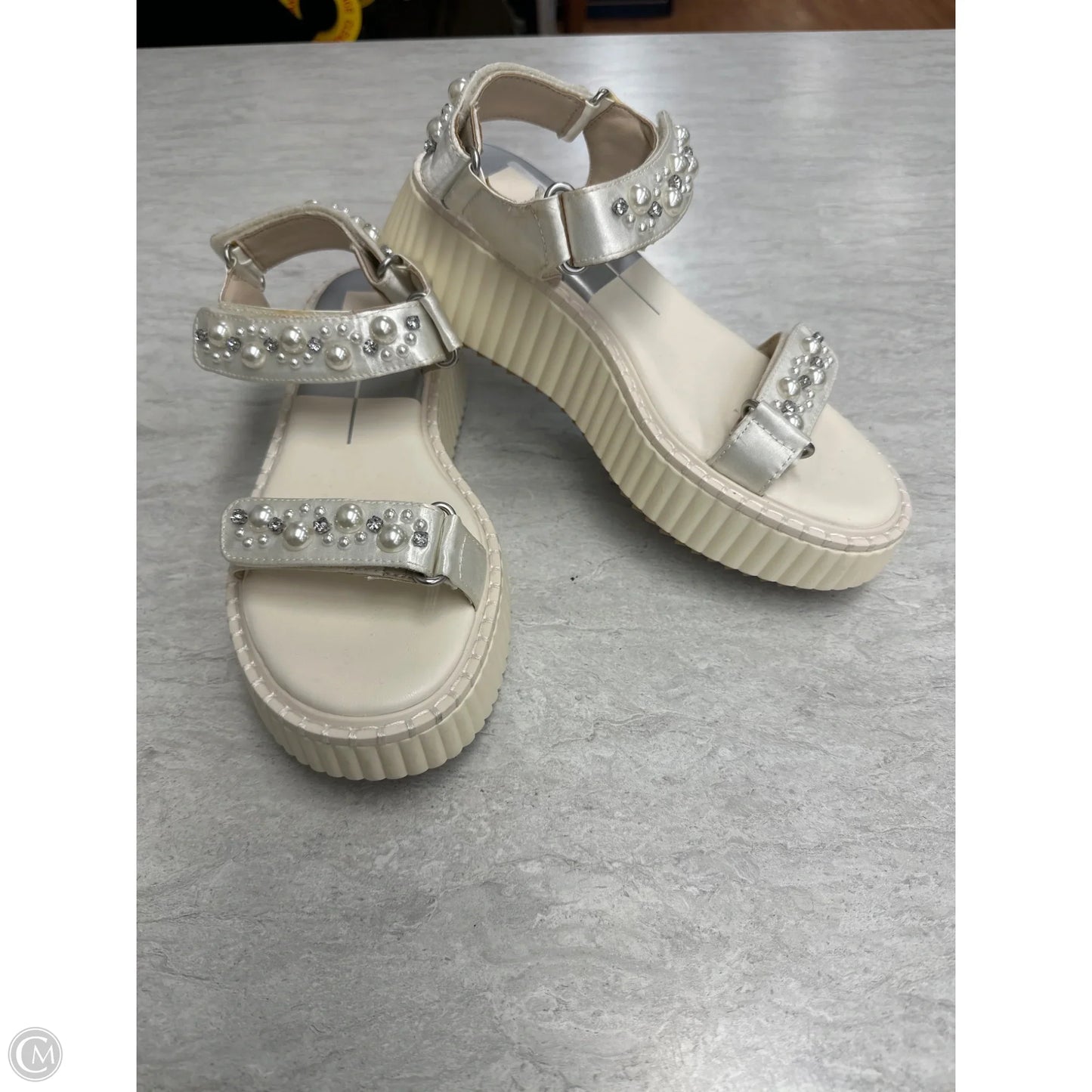 Sandals Heels Platform By Dolce Vita In Cream, Size: 7.5