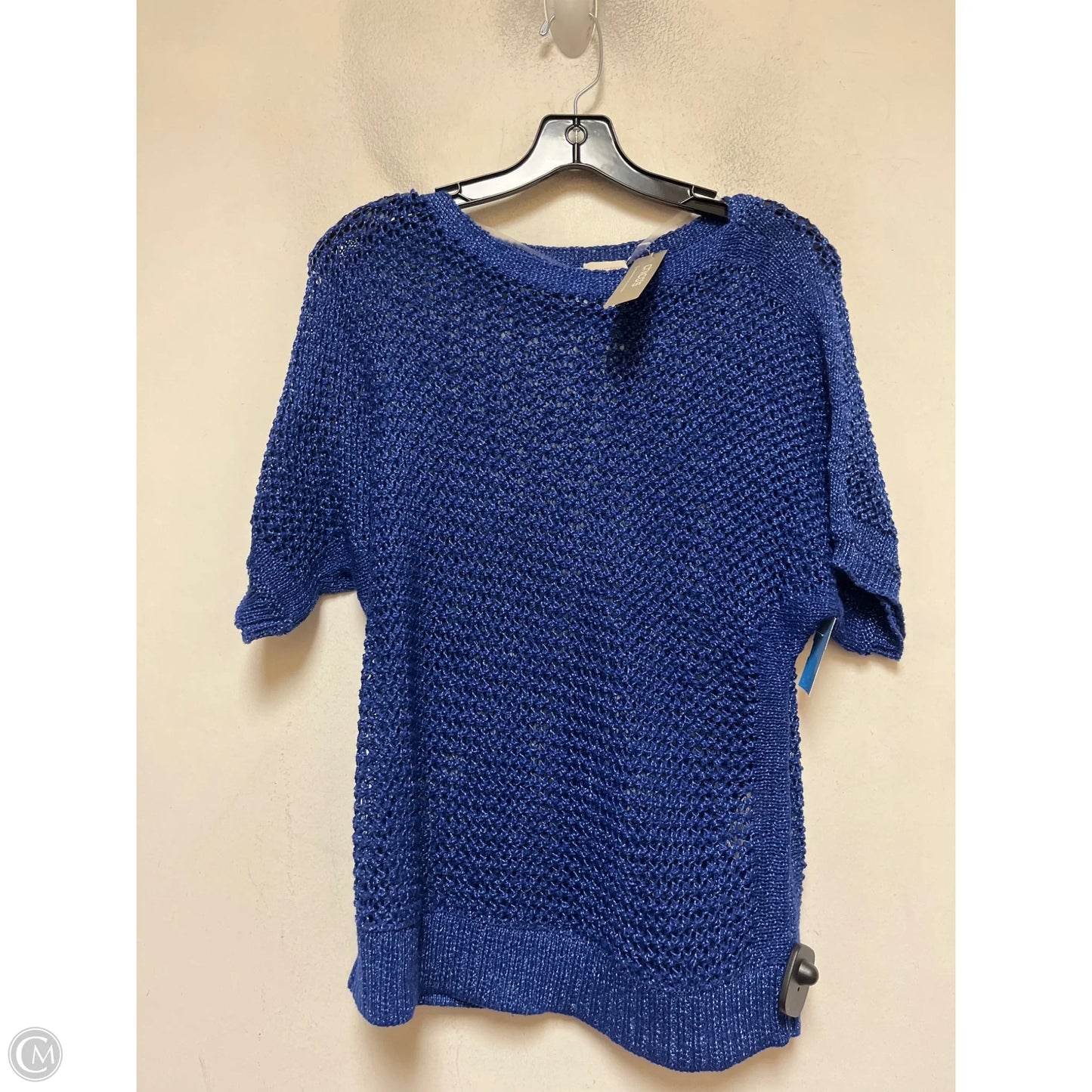 Top Short Sleeve By Chicos In Blue, Size: M