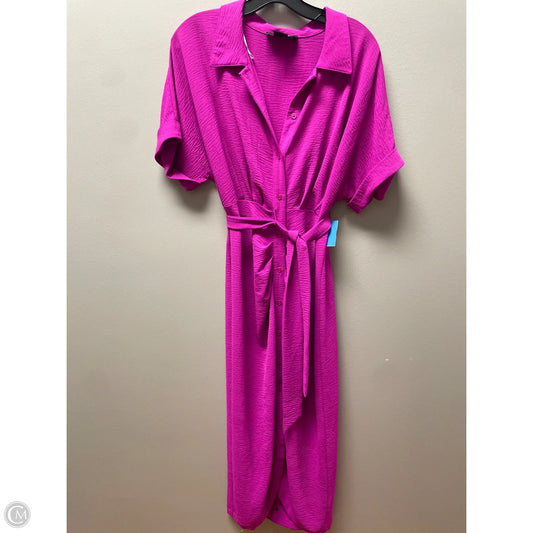 Dress Casual Maxi By Dkny In Pink, Size: L