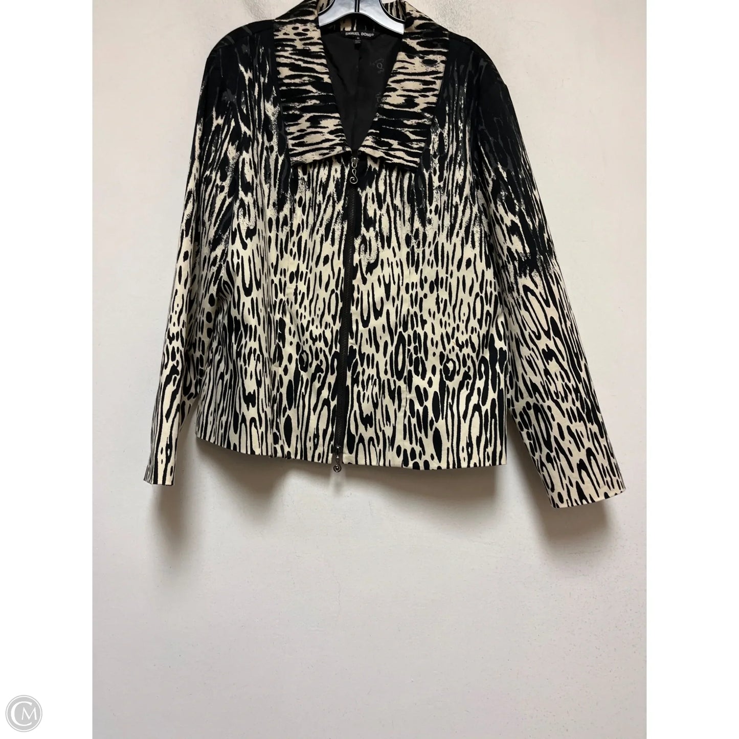 Jacket Shirt By Samuel Dong In Animal Print, Size: Xl