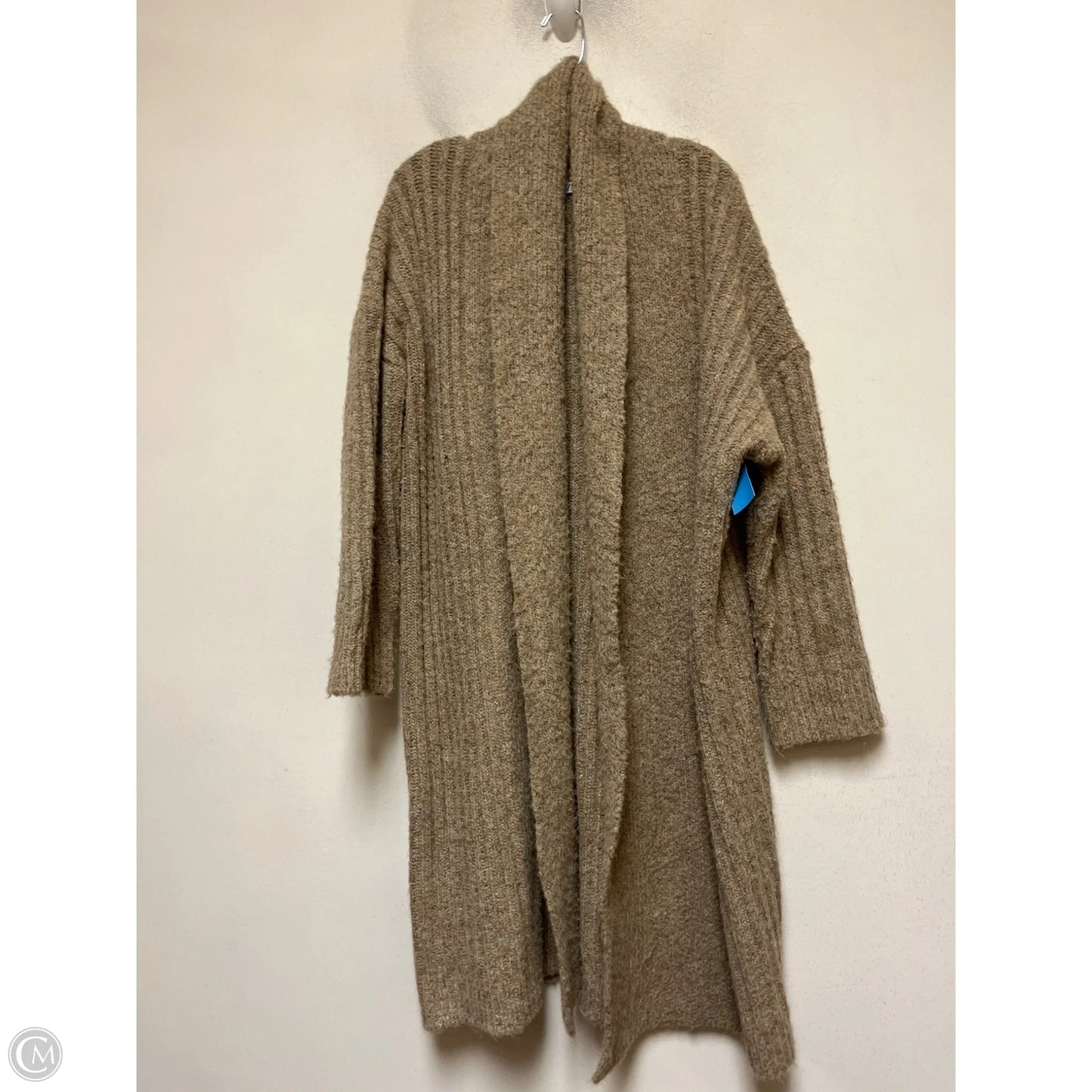 Sweater Cardigan By Zara In Taupe, Size: M