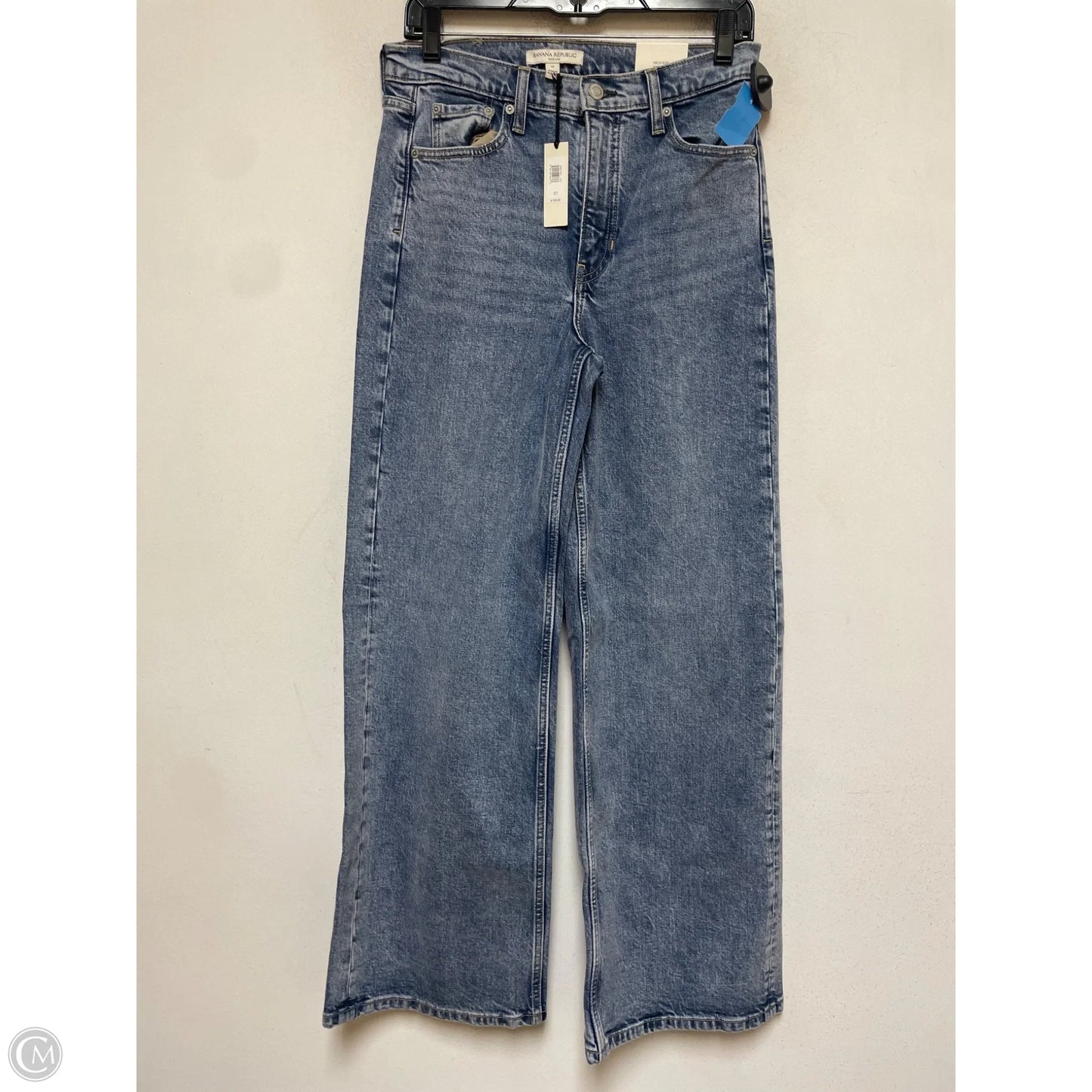 Jeans Wide Leg By Banana Republic In Blue Denim, Size: 4
