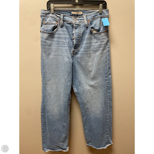 Jeans Straight By Levis In Blue Denim, Size: 8