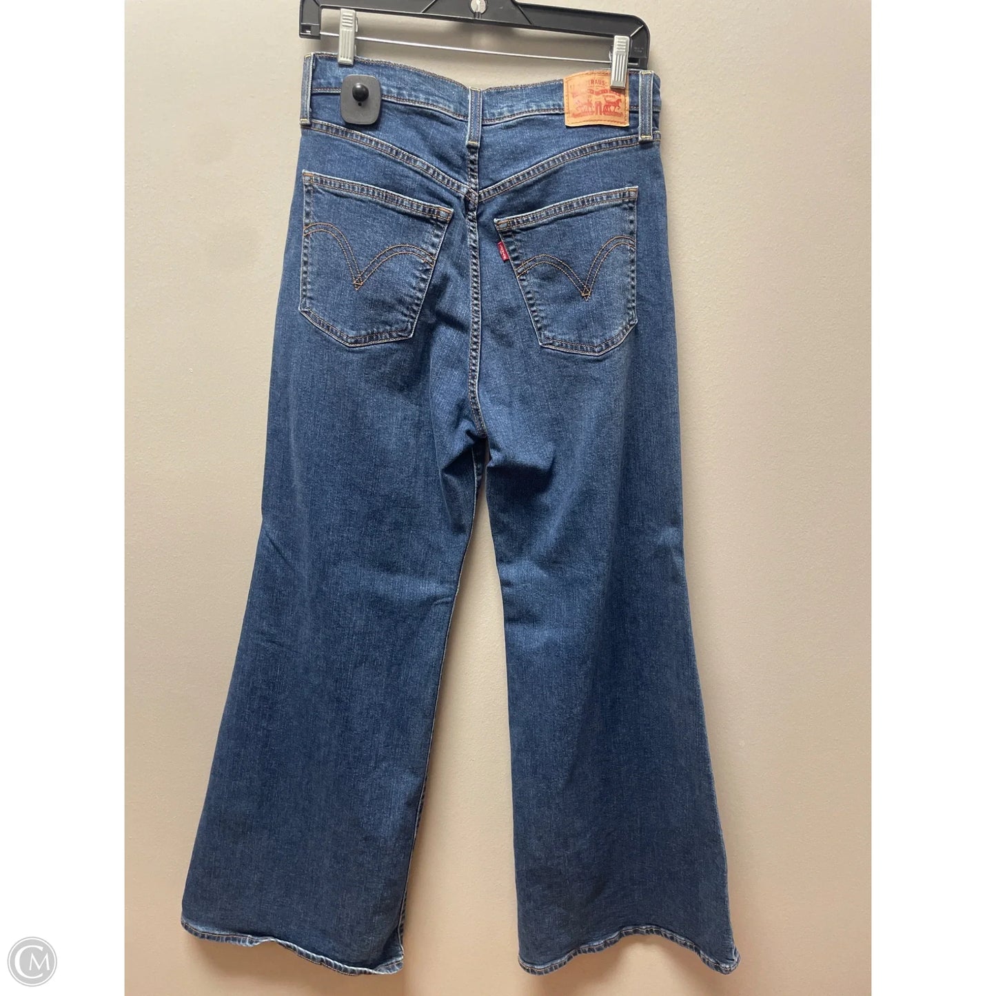 Jeans Wide Leg By Levis In Blue Denim, Size: 8