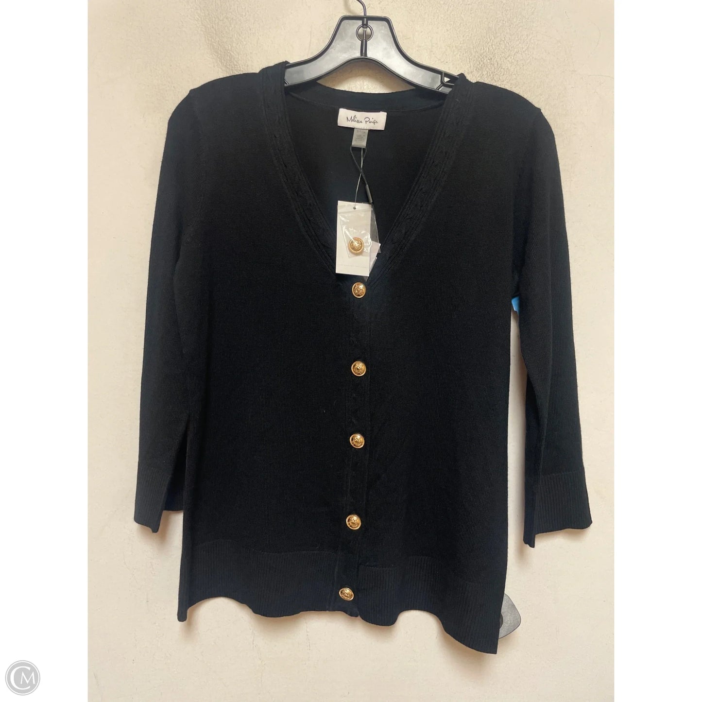 Top Long Sleeve By Melissa Paige In Black, Size: S