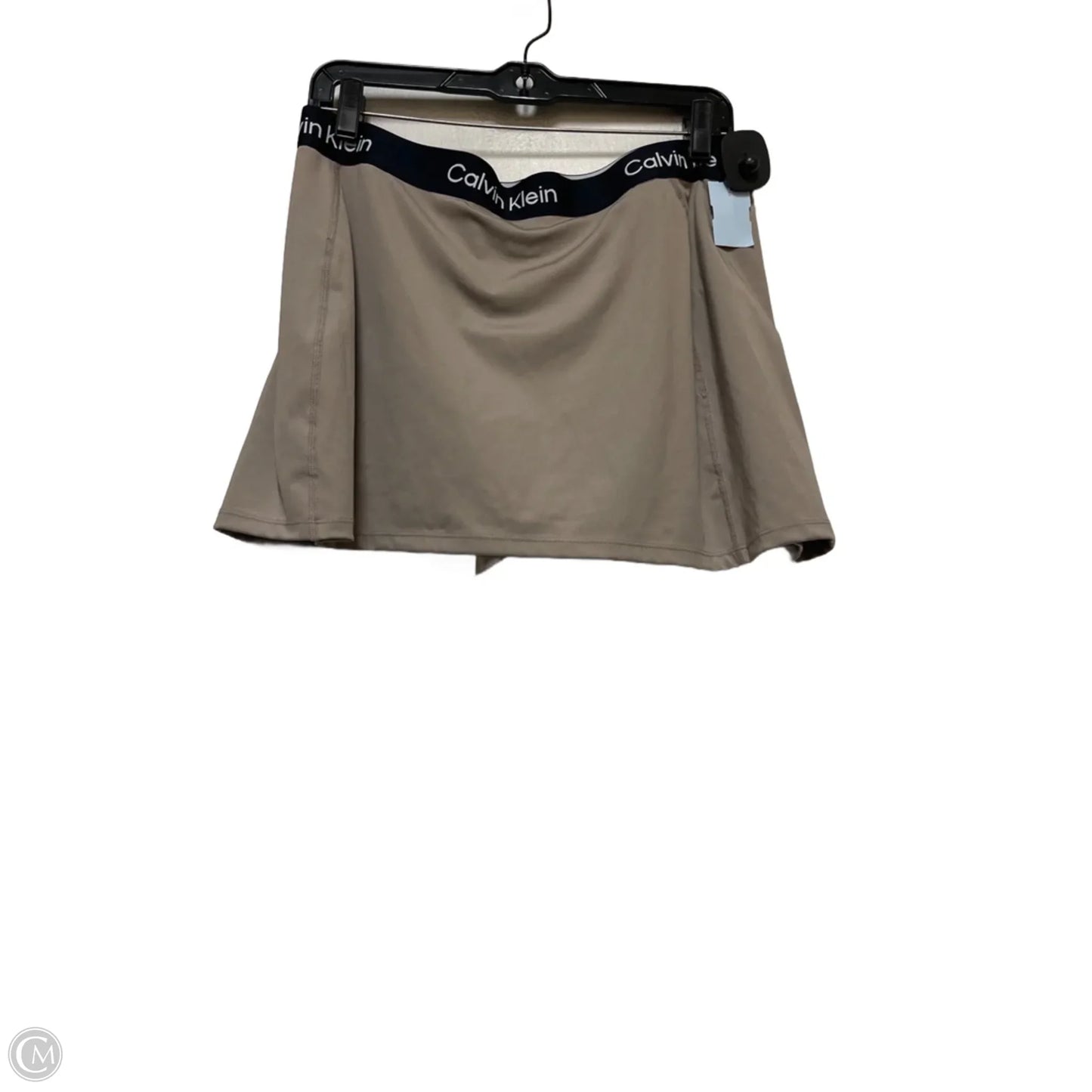 Athletic Skort By Calvin Klein In Beige, Size: Xl