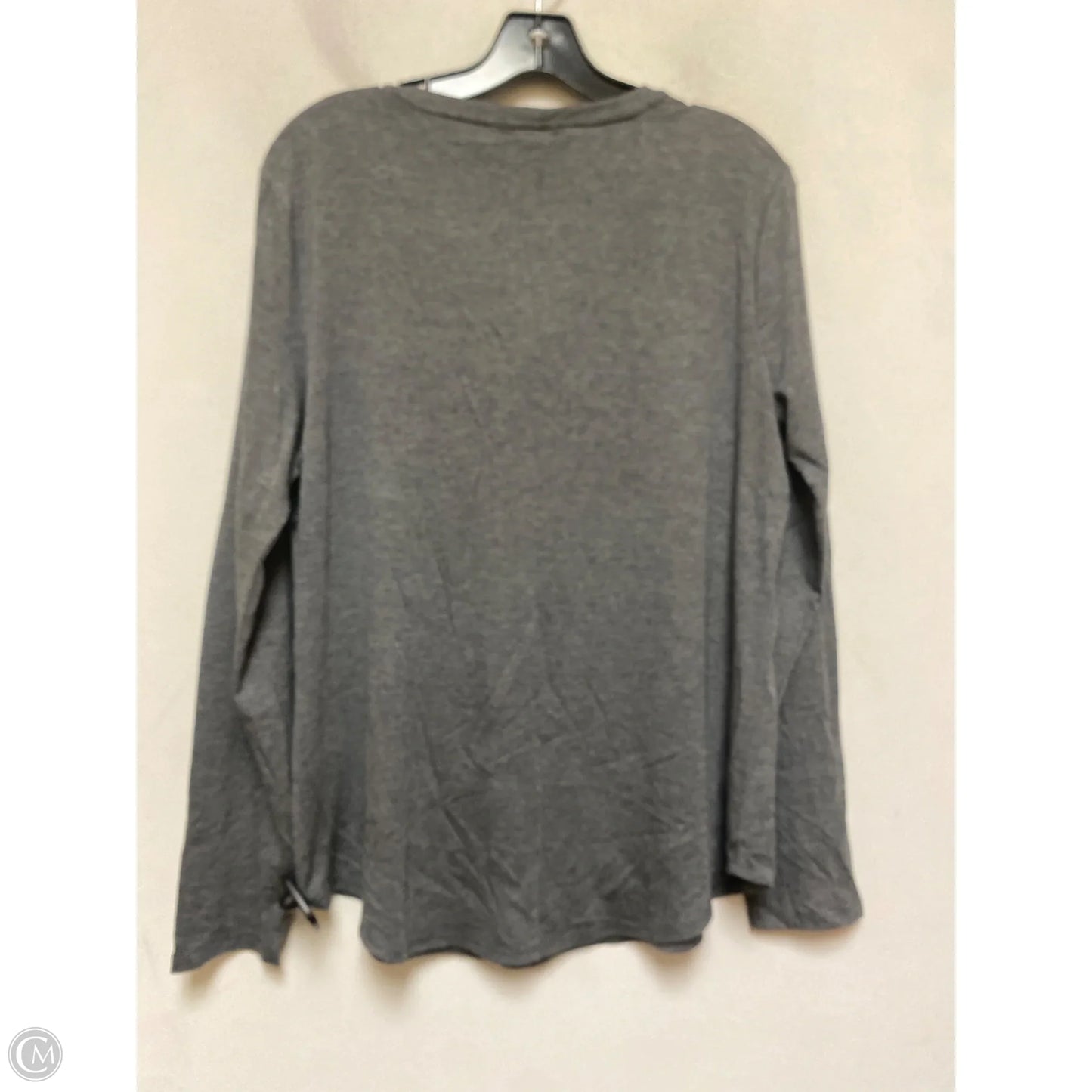 Top Long Sleeve By Simply Vera In Grey, Size: L