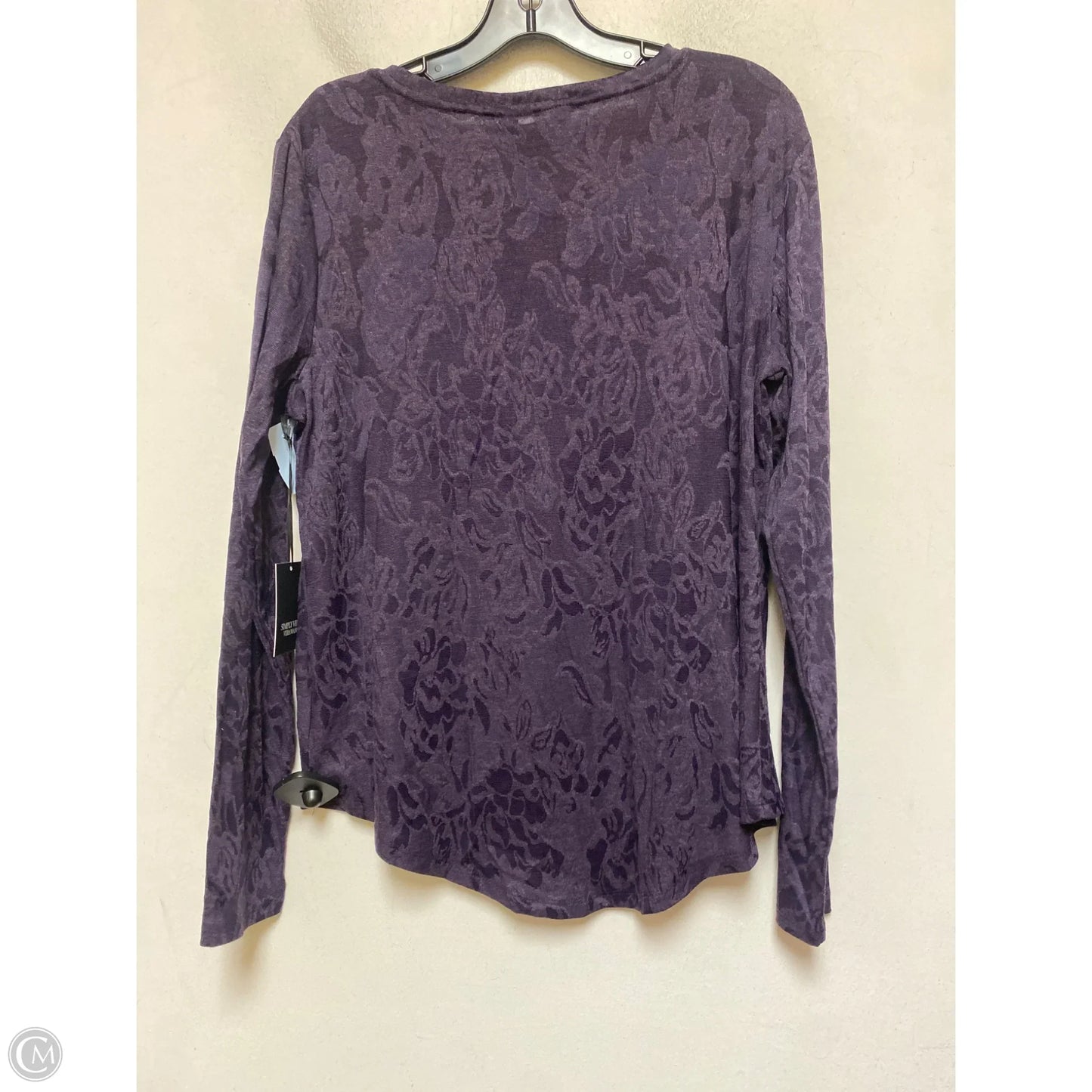 Top Long Sleeve By Simply Vera In Purple, Size: L