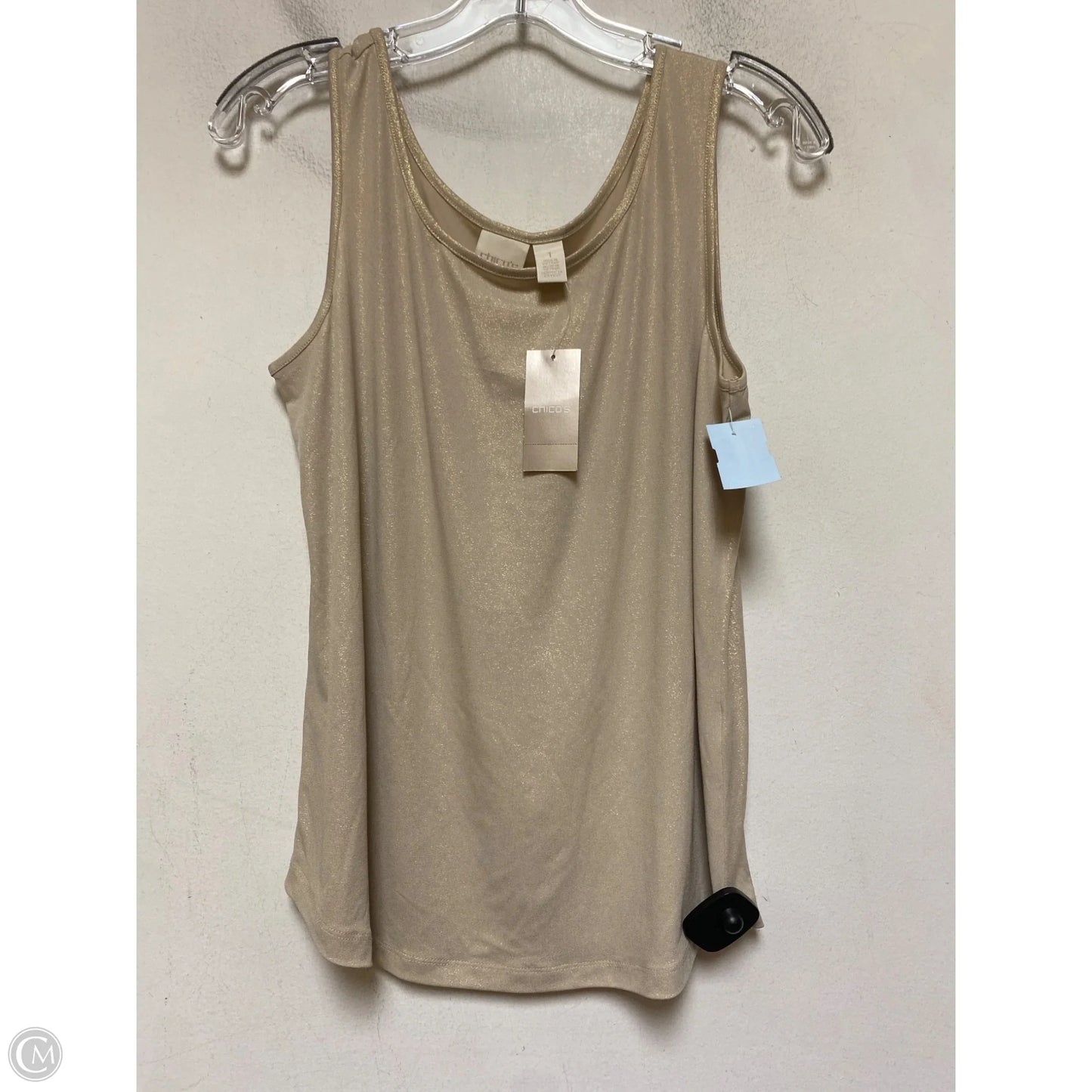 Top Sleeveless Basic By Chicos In Gold, Size: M