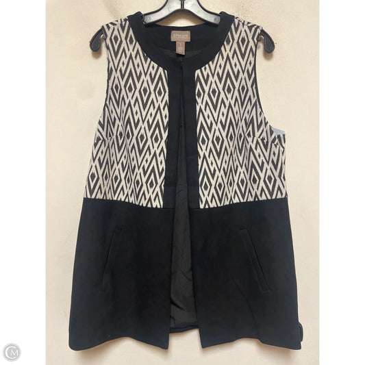 Vest Other By Chicos In Black & Yellow, Size: M