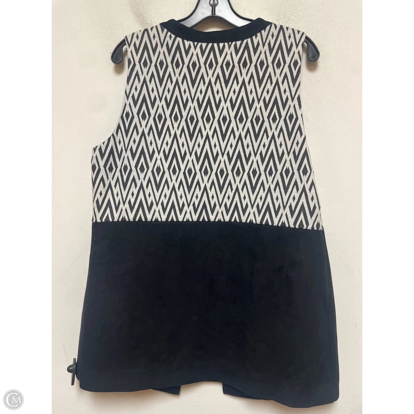 Vest Other By Chicos In Black & Yellow, Size: M