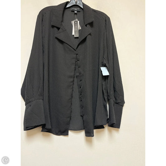 Top Long Sleeve By Premise In Polkadot Pattern, Size: 2x