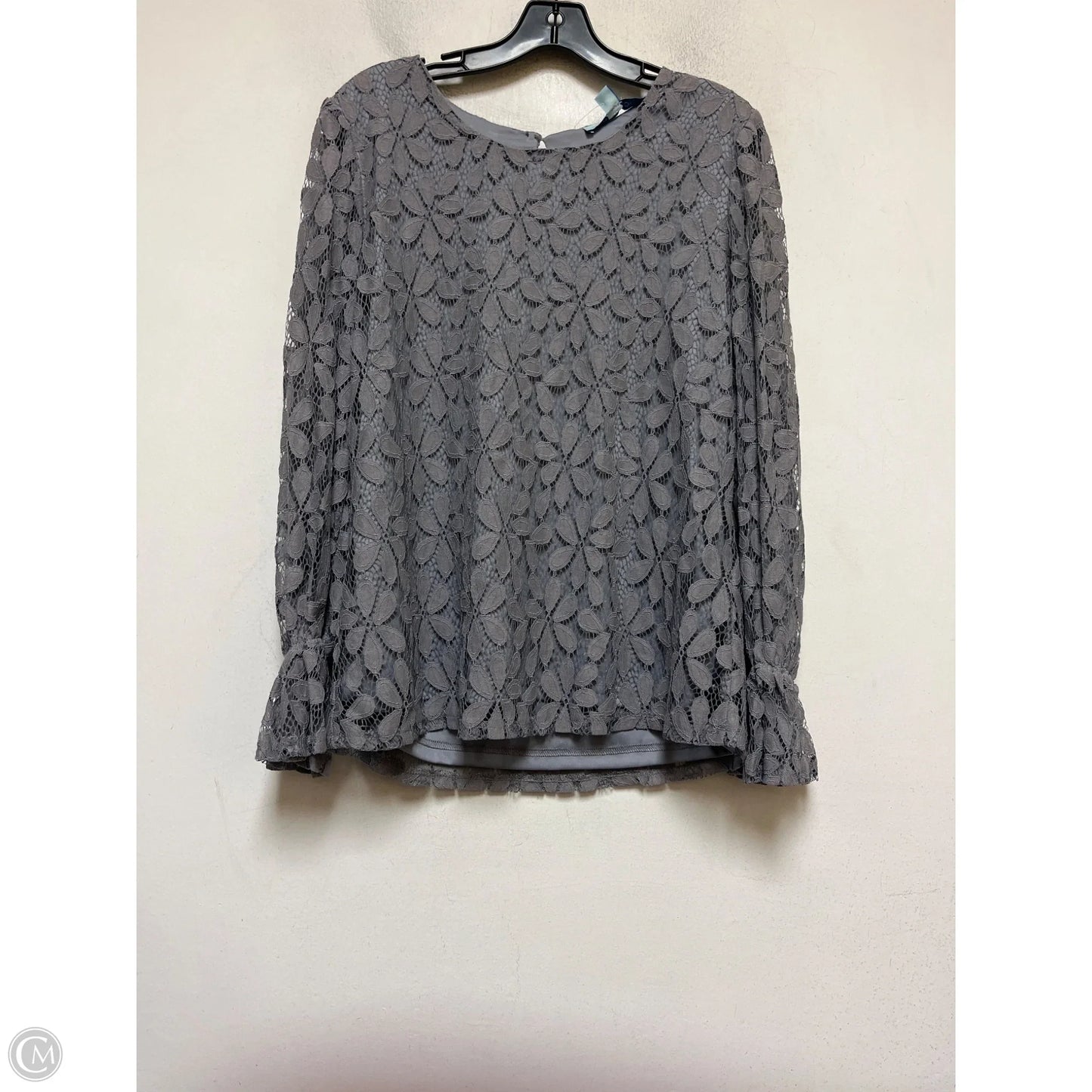 Top Long Sleeve By Blue Sol In Grey, Size: L