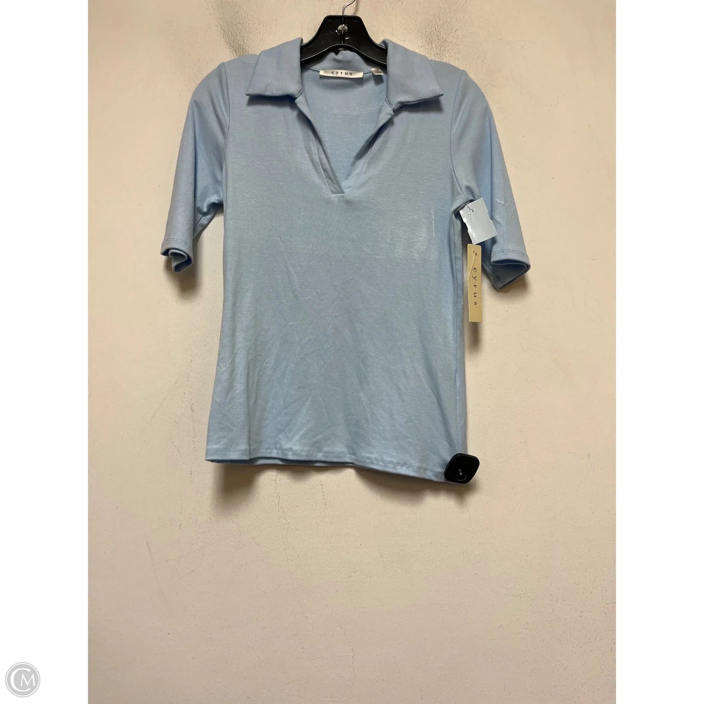 Top Short Sleeve By Cyrus In Blue, Size: S