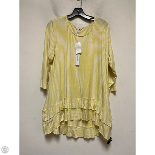 Top Long Sleeve By Intro In Striped Pattern, Size: L