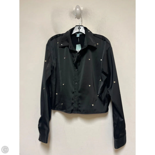 Top Long Sleeve By Blue Sol In Black, Size: L