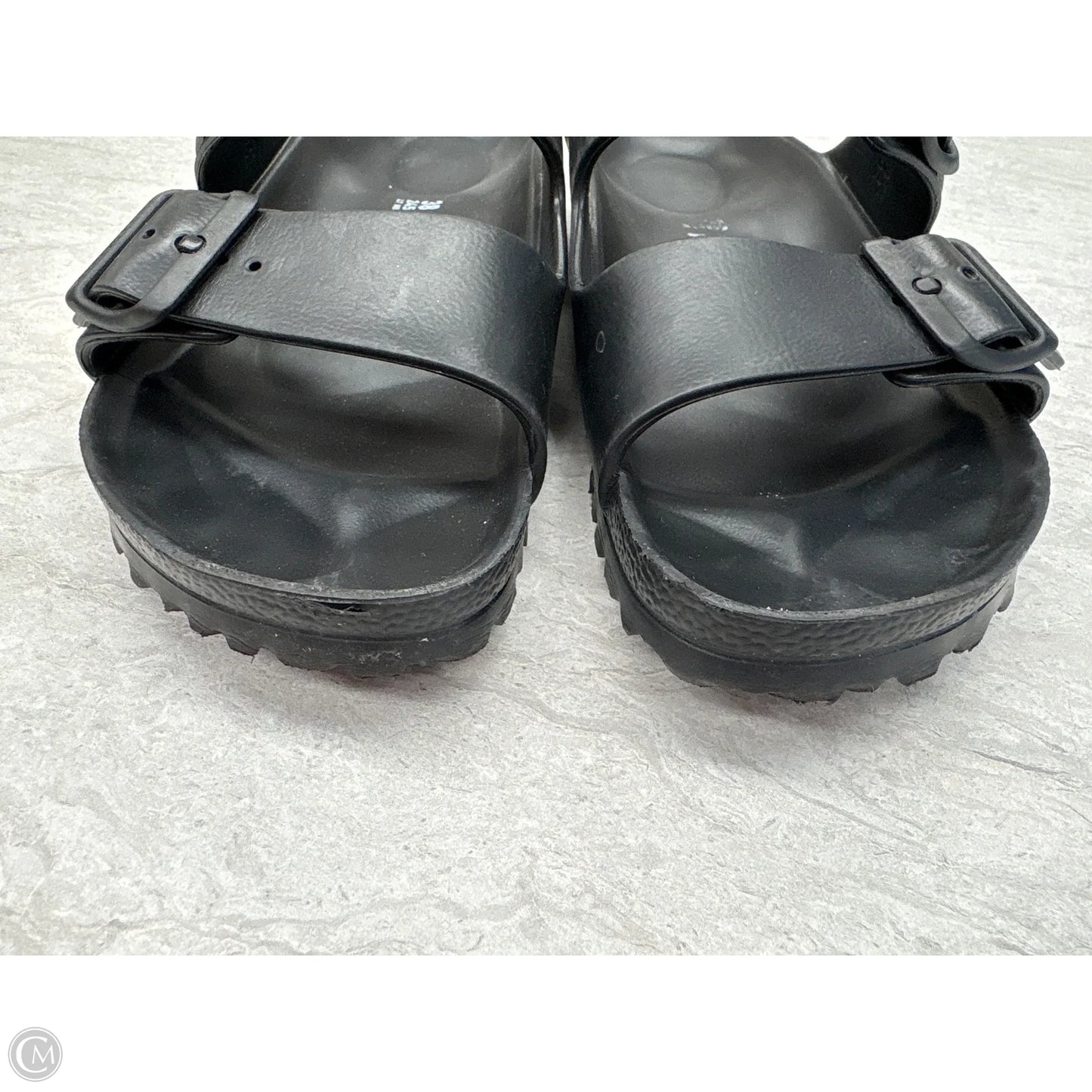 Sandals Flats By Birkenstock In Black, Size: 7