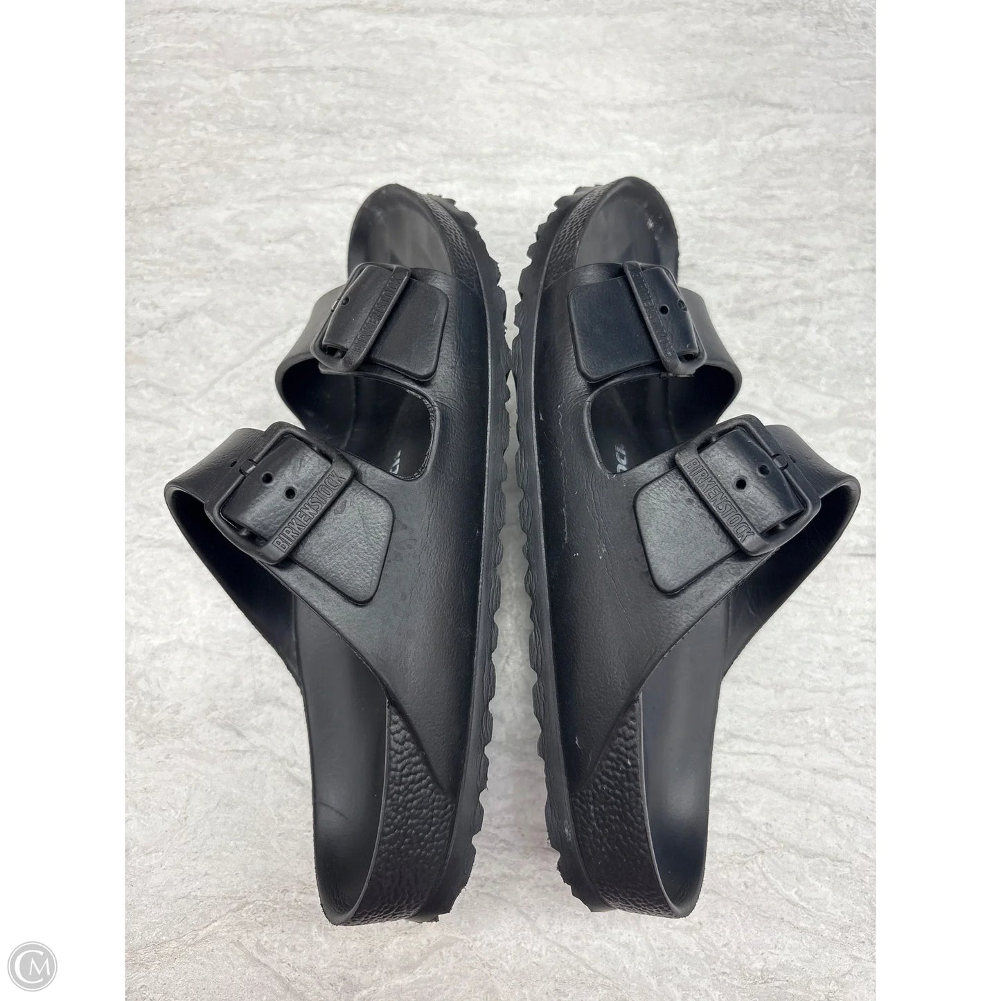 Sandals Flats By Birkenstock In Black, Size: 7