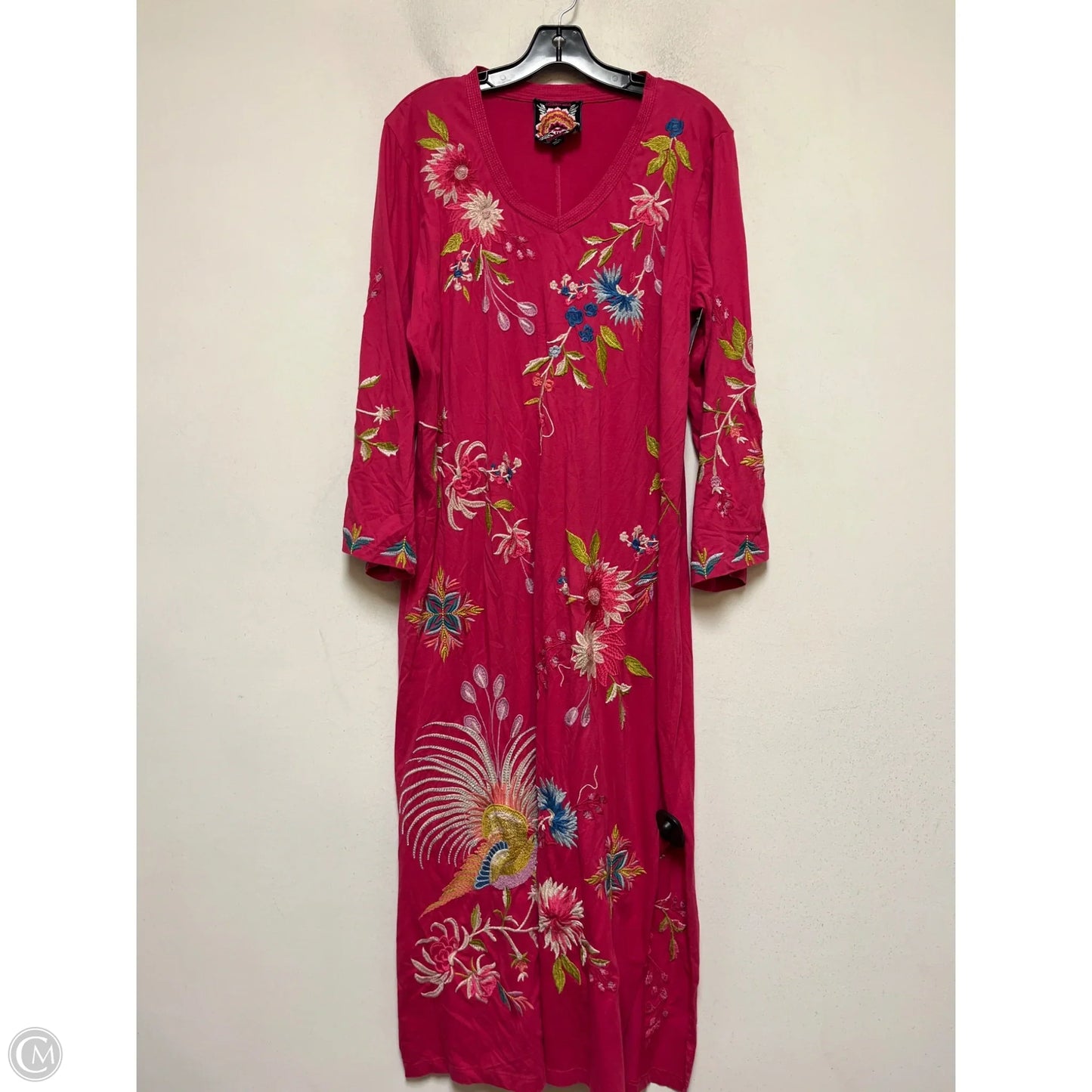 Dress Casual Midi By Johnny Was In Pink, Size: M