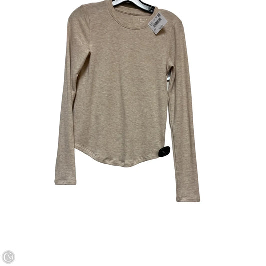 Top Long Sleeve By American Eagle In Cream, Size: M