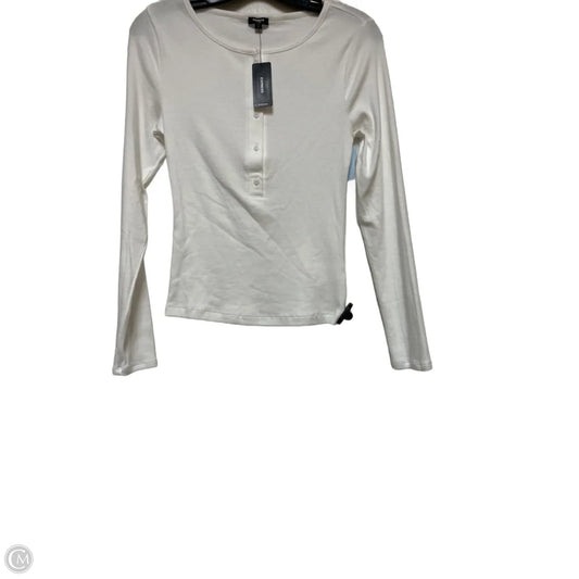 Top Long Sleeve By Express In White, Size: S