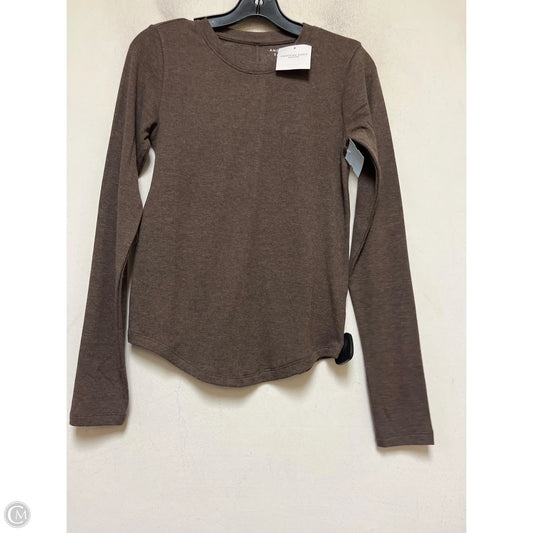 Top Long Sleeve Basic By American Eagle In Brown, Size: M