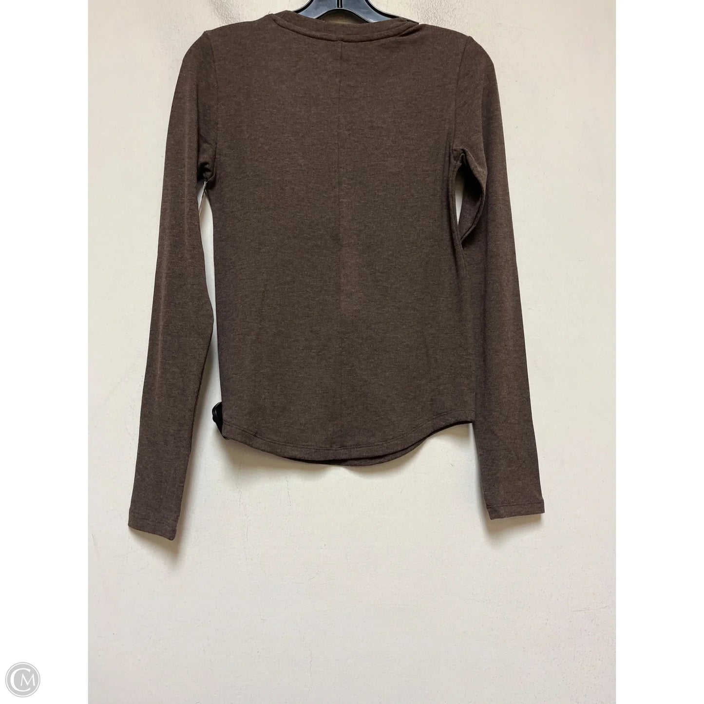 Top Long Sleeve Basic By American Eagle In Brown, Size: M