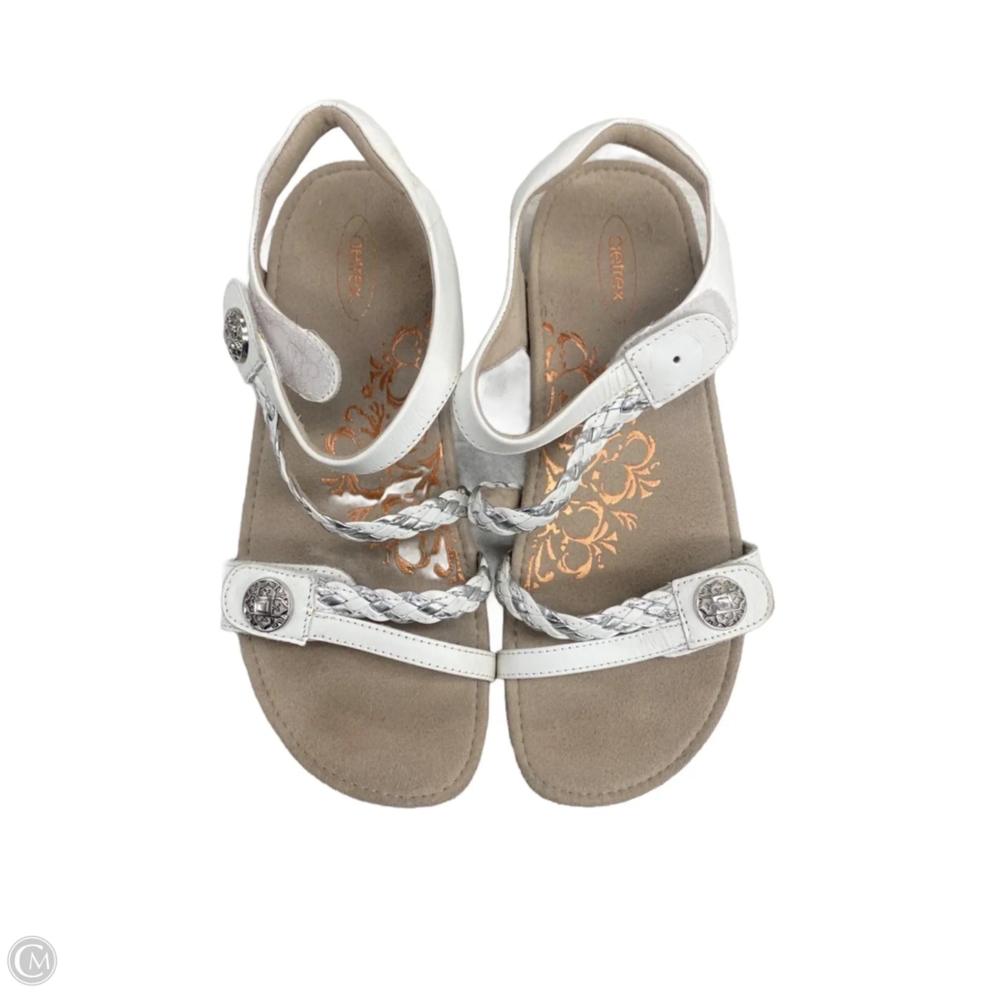 Sandals Flats By Aetrex In White, Size: 8.5