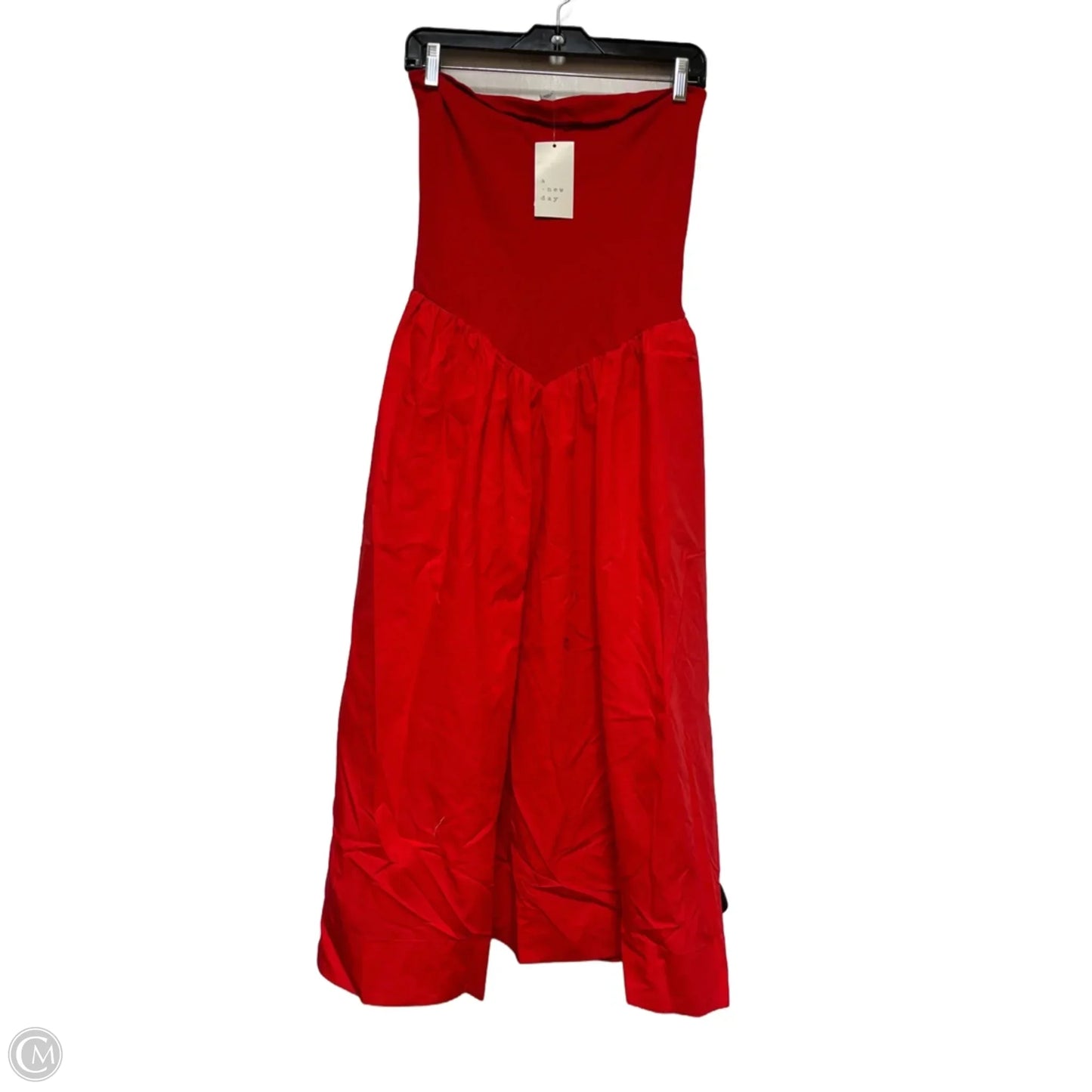 Dress Casual Midi By A New Day In Red, Size: S