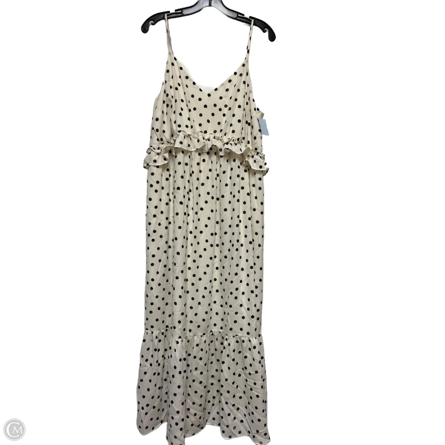 Dress Casual Midi By A New Day In Polkadot Pattern, Size: M