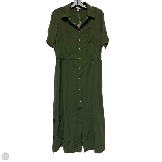 Dress Casual Midi By A New Day In Green, Size: S