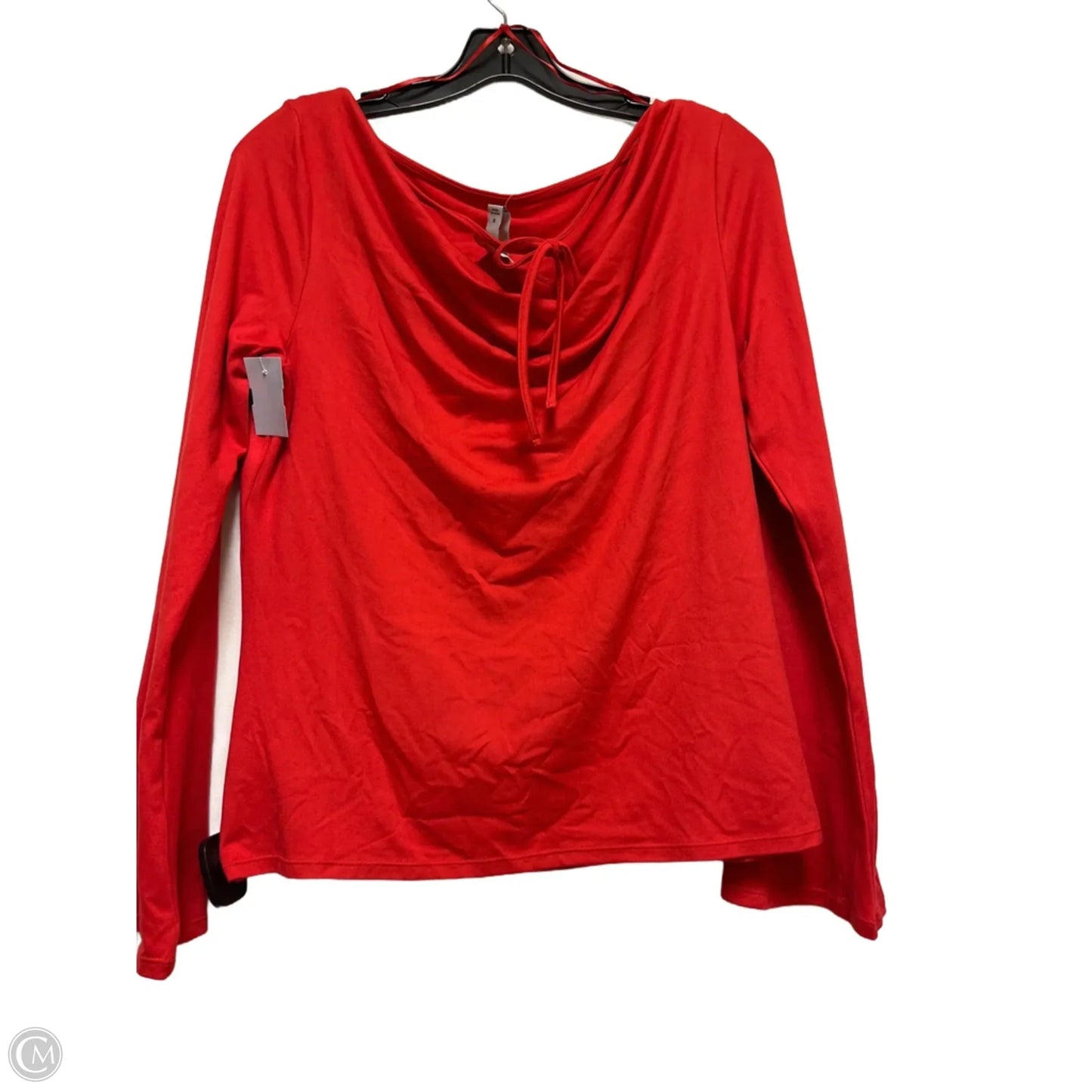 Top Long Sleeve Basic By A New Day In Red, Size: M