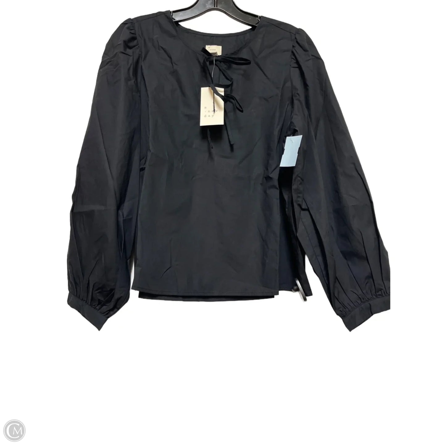 Top Long Sleeve By A New Day In Black, Size: M