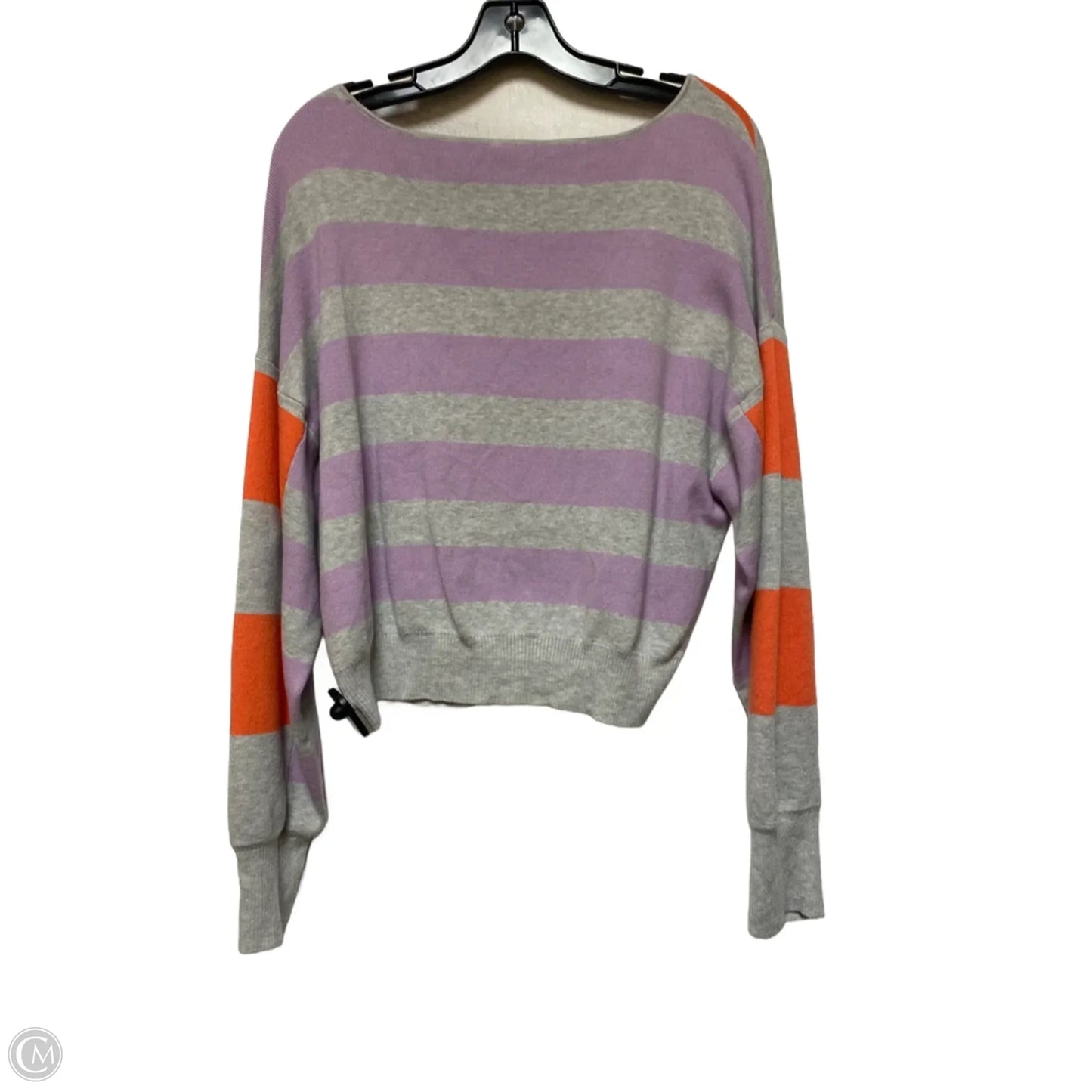 Top Long Sleeve By Daily Practice By Anthropologie In Grey & Orange, Size: S