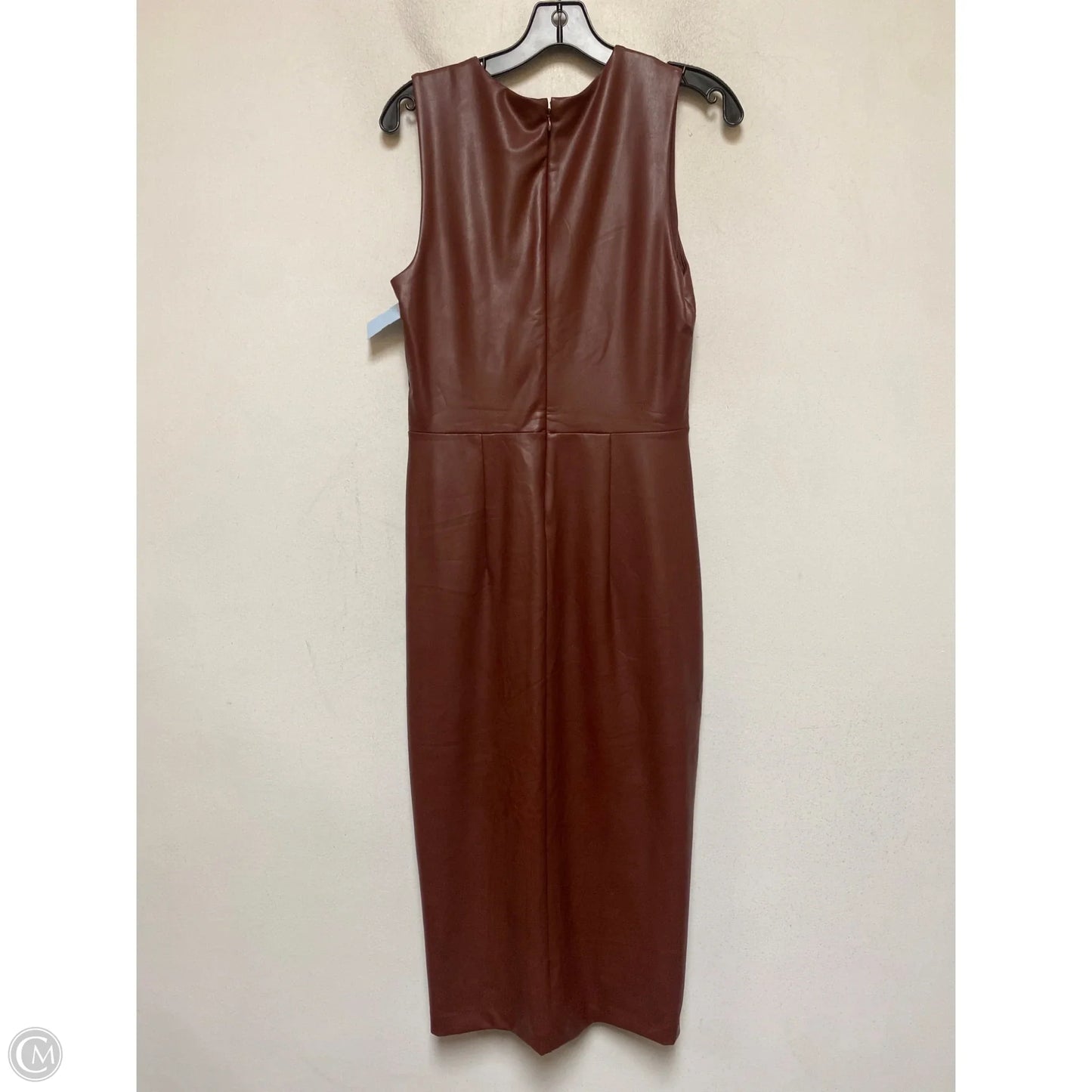 Dress Casual Midi By Express In Brown, Size: M