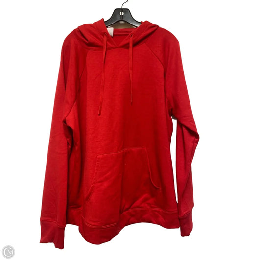 Sweatshirt Hoodie By Athletic Works In Red, Size: Xxl