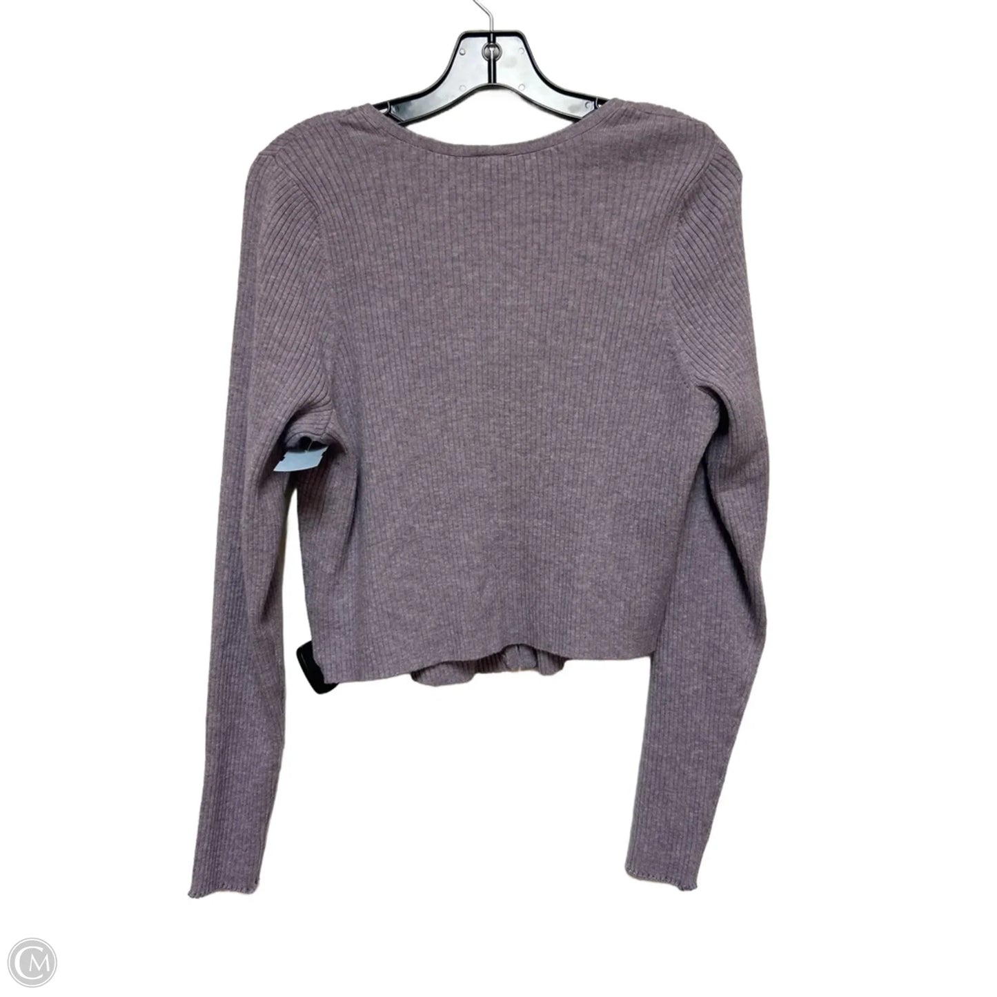 Sweater Cardigan By Torrid In Purple, Size: 2x