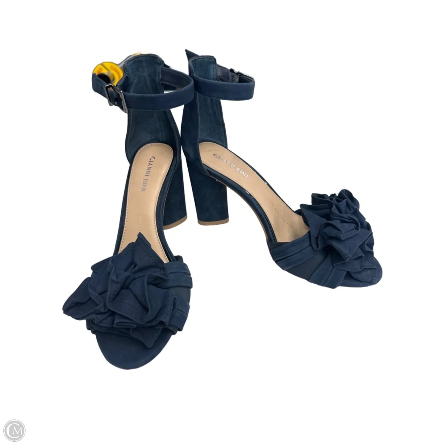 Sandals Heels Block By Gianni Bini In Navy, Size: 8.5