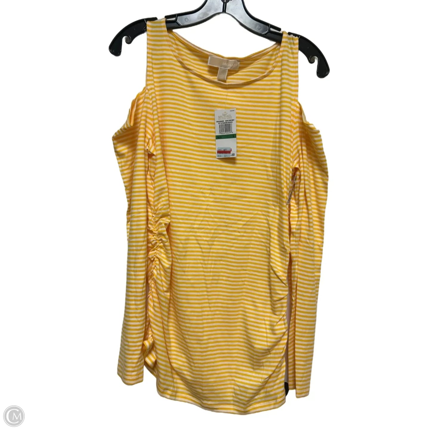 Top Long Sleeve By Michael By Michael Kors In Striped Pattern, Size: L