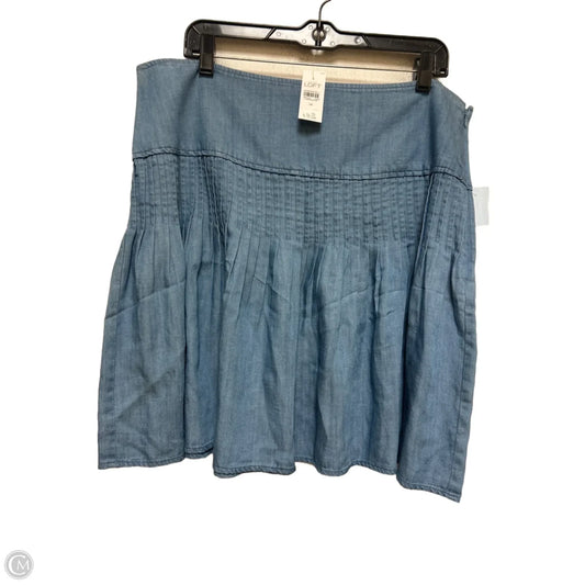Skirt Mini & Short By Loft In Blue Denim, Size: 14