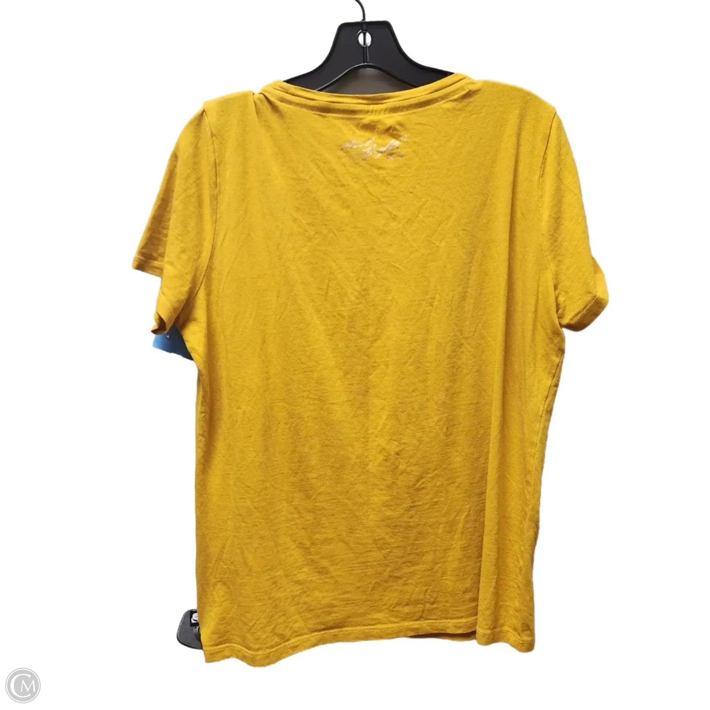 Top Short Sleeve Designer By Karl Lagerfeld In Yellow, Size: M