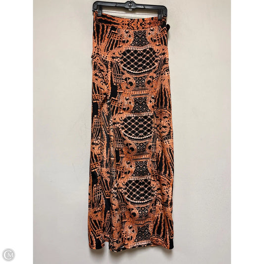 Skirt Maxi By Clothes Mentor In Black & Orange, Size: 4