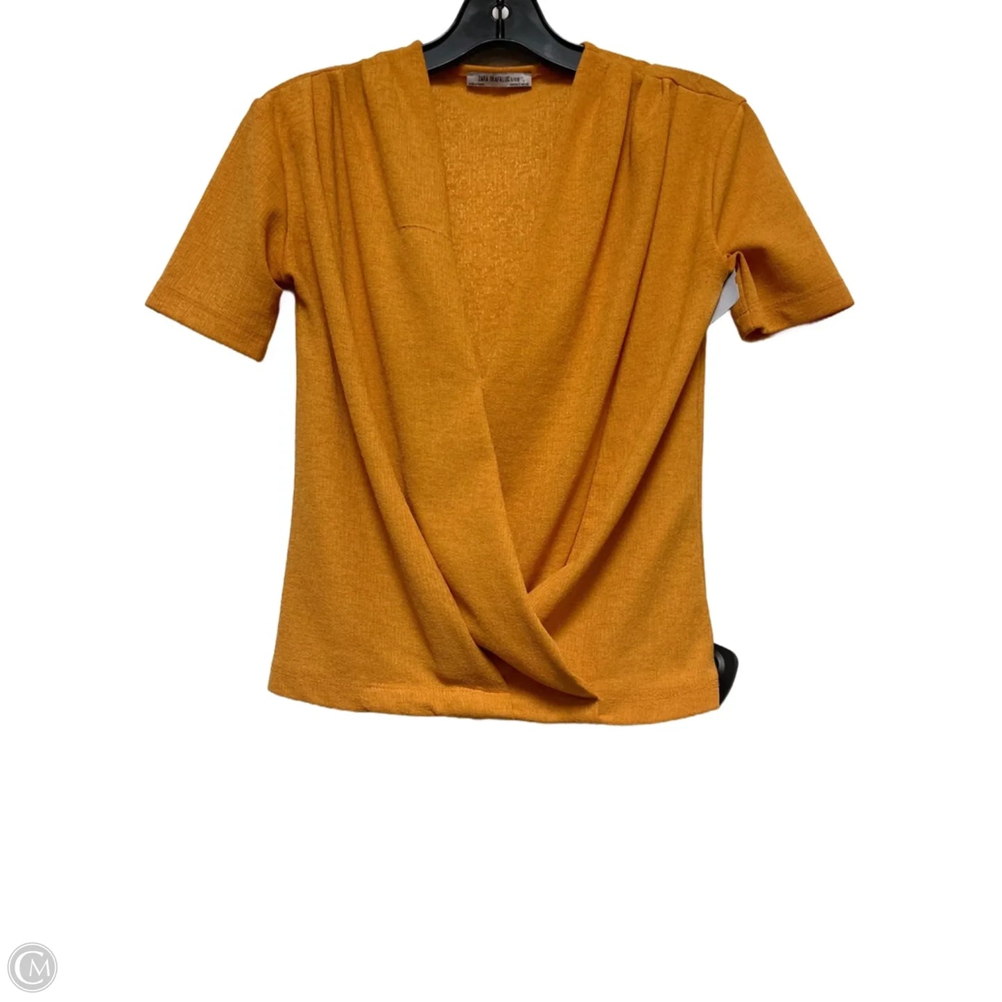 Top Short Sleeve By Zara In Orange, Size: S